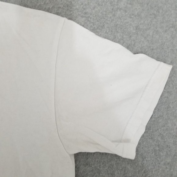 Volcom Shirt Mens Medium White Short Sleeve Crew Neck Casual Camouflage Logo - Picture 3 of 9